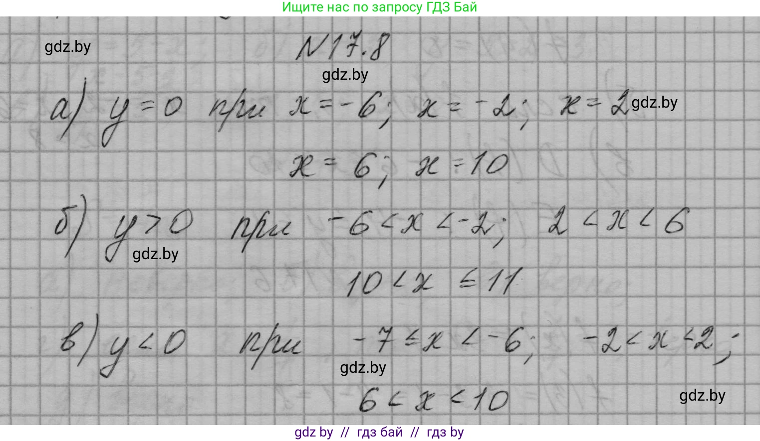Алгебра, 7-9 класс Сборник задач, авторы: Арефьева Ирина Глебовна, Пирютко Ольга Николаевна, издательство Народная асвета, Минск, 2020, страница 76, номер 17.8, Решение