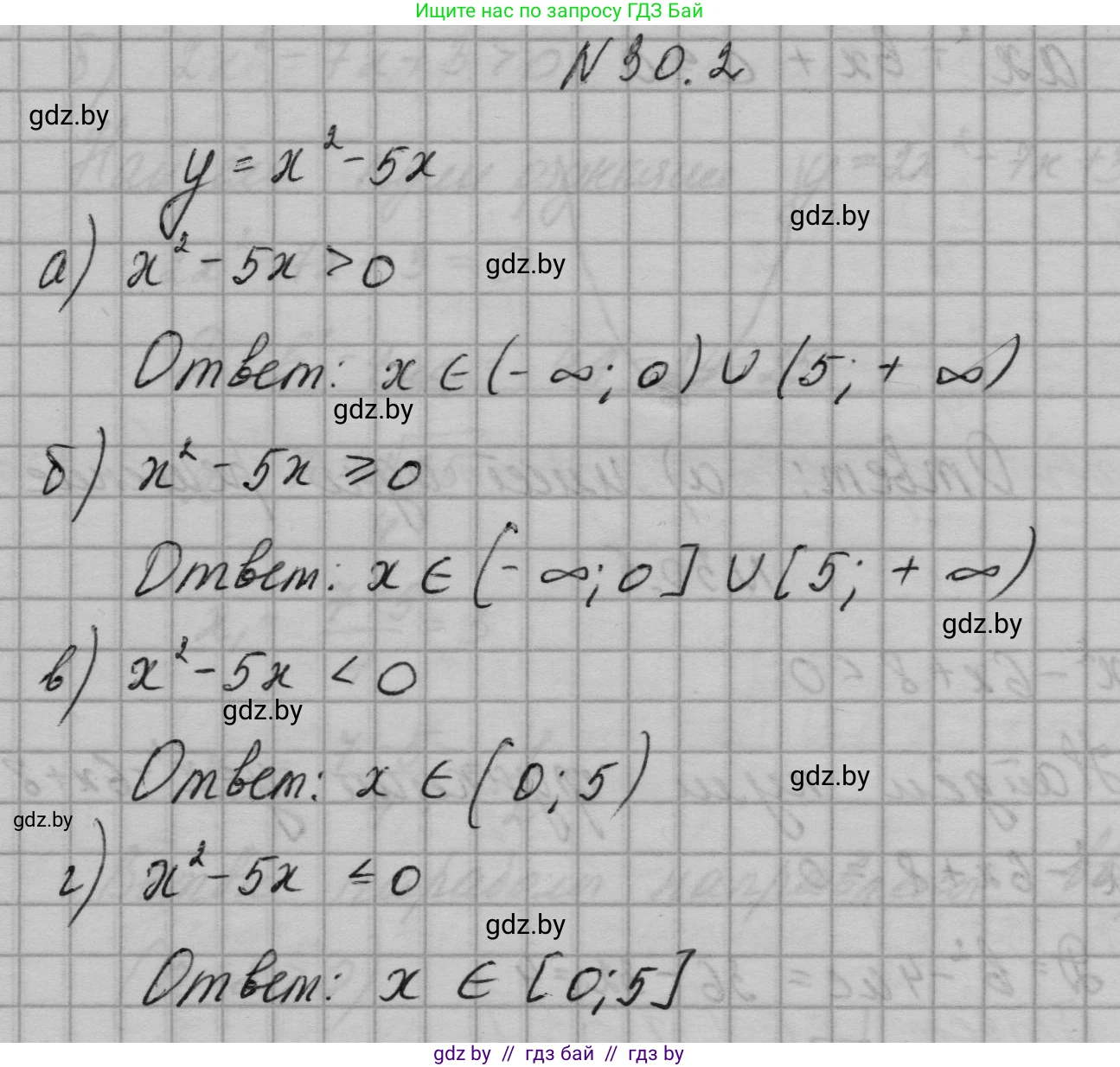Алгебра, 7-9 класс Сборник задач, авторы: Арефьева Ирина Глебовна, Пирютко Ольга Николаевна, издательство Народная асвета, Минск, 2020, страница 141, номер 30.2, Решение