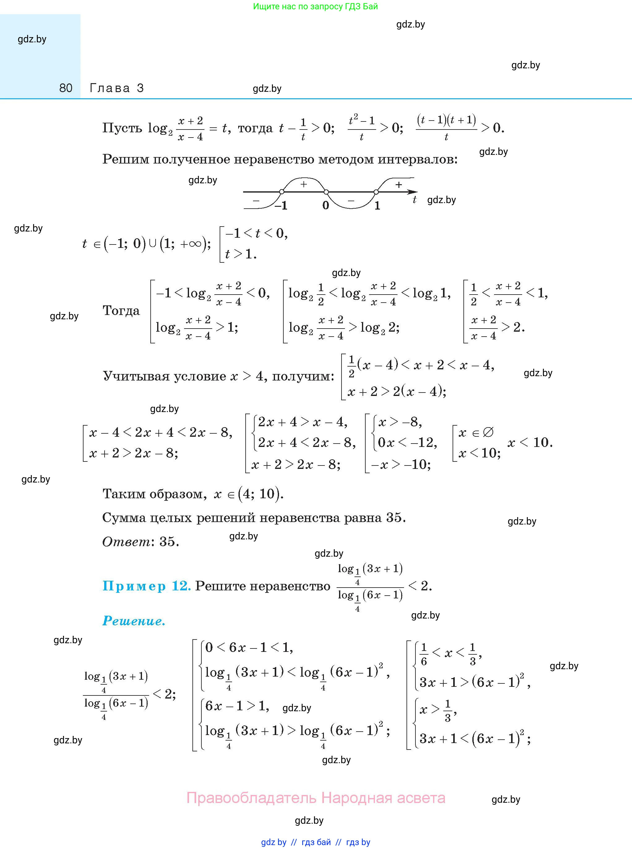 Алгебра, 11 класс Сборник задач, авторы: Арефьева Ирина Глебовна, Пирютко Ольга Николаевна, издательство Народная асвета, Минск, 2020, белого цвета, страница 80