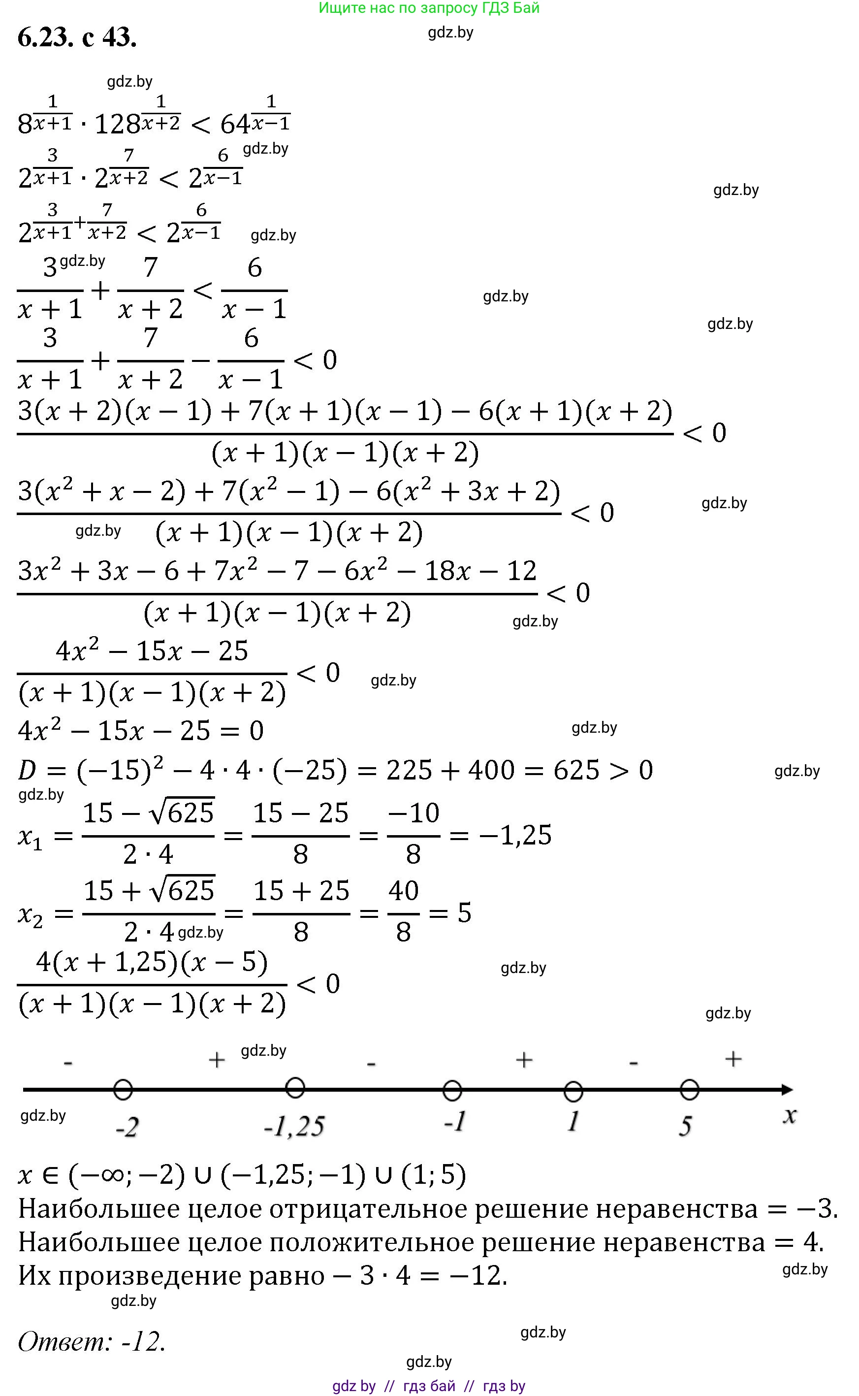 Алгебра, 11 класс Сборник задач, авторы: Арефьева Ирина Глебовна, Пирютко Ольга Николаевна, издательство Народная асвета, Минск, 2020, белого цвета, страница 43, номер 23, Решение