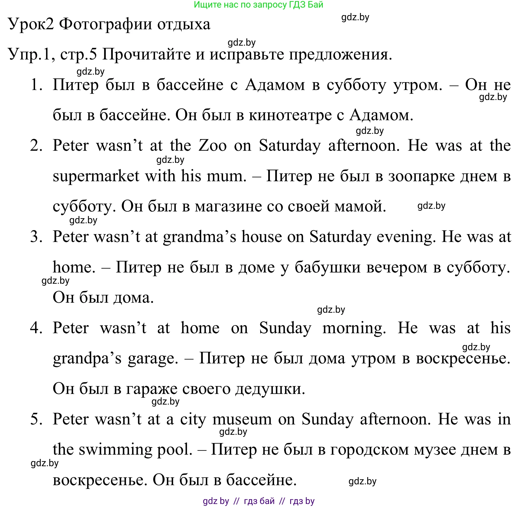 Английский язык (english), 5 класс практикум (activity book ), авторы: Демченко Наталья Валентиновна, Севрюкова Татьяна Юрьевна, Наумова Елена Георгиевна, Лапицкая Людмила Михайловна (Lapitskaya Ludmila), Юхнель Наталья Валентиновна, издательство Аверсэв, Минск, 2019, зелёного цвета, Часть 1, страница 5, номер 1, Решение 2