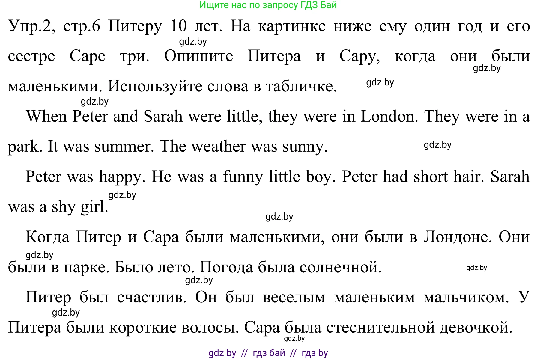 Английский язык (english), 5 класс практикум (activity book ), авторы: Демченко Наталья Валентиновна, Севрюкова Татьяна Юрьевна, Наумова Елена Георгиевна, Лапицкая Людмила Михайловна (Lapitskaya Ludmila), Юхнель Наталья Валентиновна, издательство Аверсэв, Минск, 2019, зелёного цвета, Часть 1, страница 6, номер 2, Решение 2
