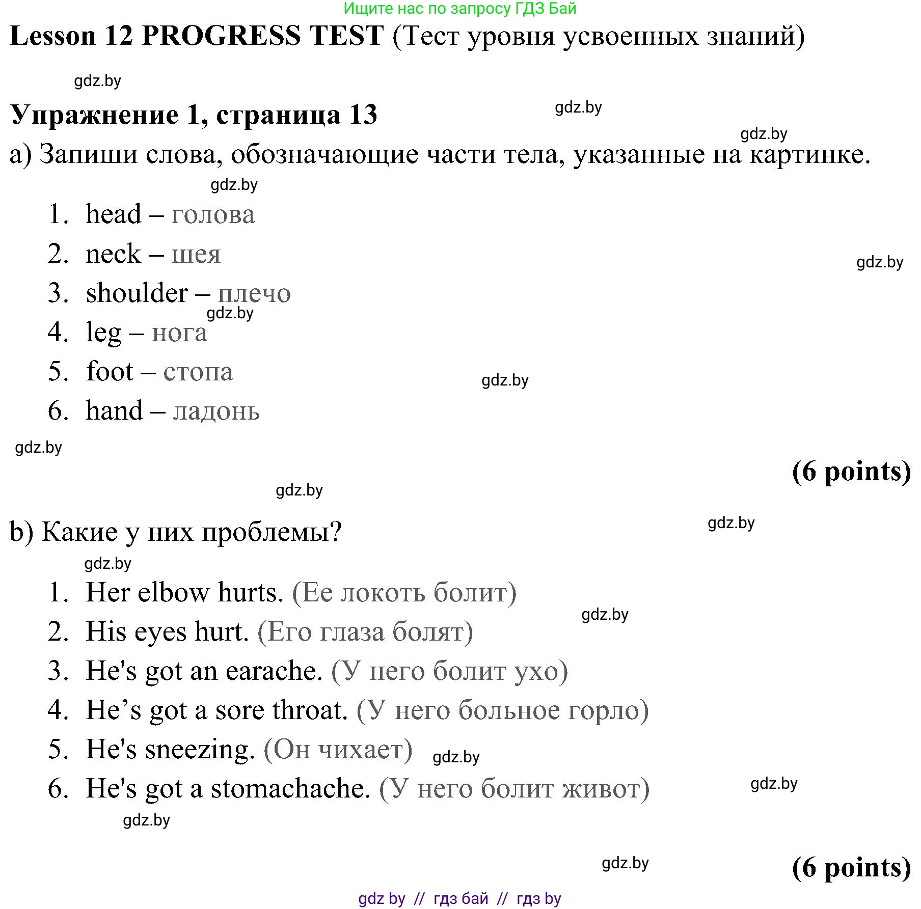 Английский язык (english), 5 класс практикум (activity book ), авторы: Демченко Наталья Валентиновна, Севрюкова Татьяна Юрьевна, Наумова Елена Георгиевна, Лапицкая Людмила Михайловна (Lapitskaya Ludmila), Юхнель Наталья Валентиновна, издательство Аверсэв, Минск, 2019, зелёного цвета, Часть 2, страница 13, номер 1, Решение 1