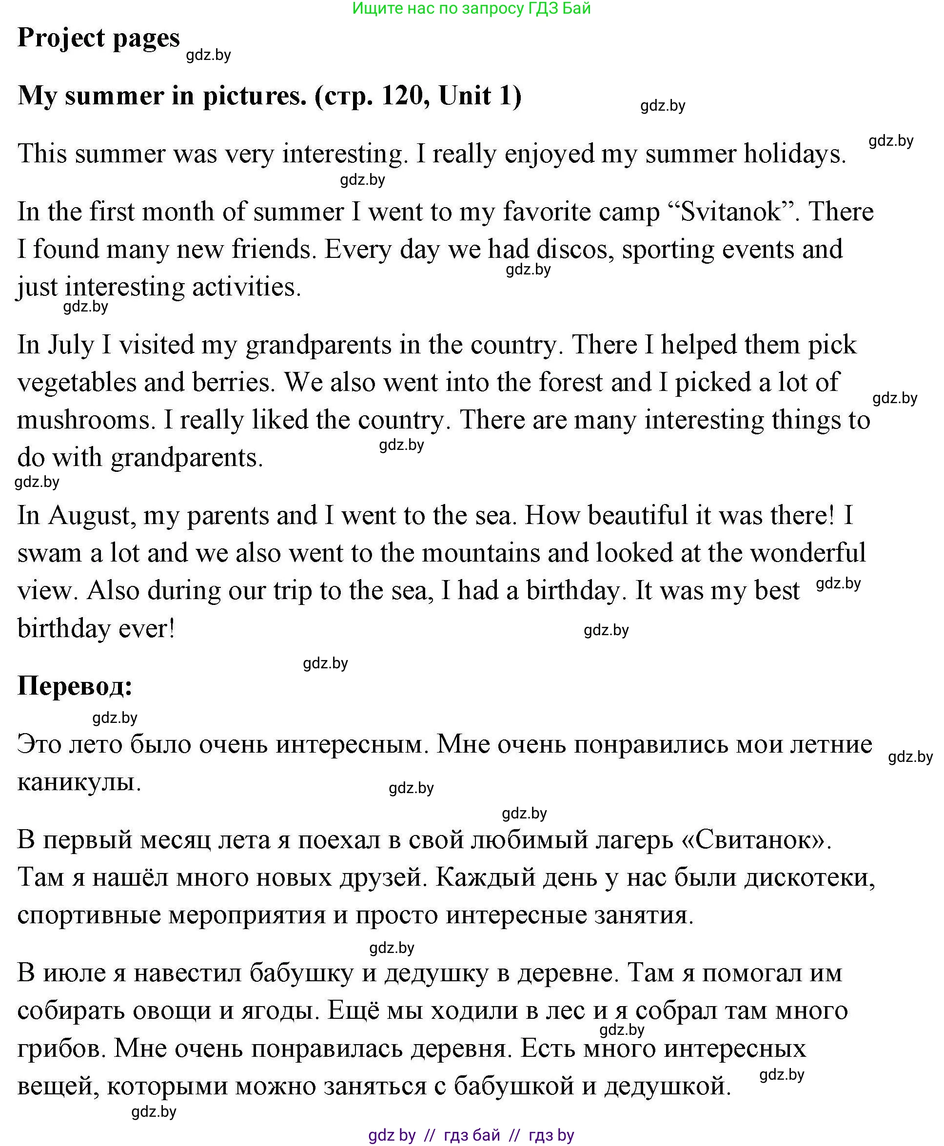 Английский язык (english), 5 класс Рабочая тетрадь (workbook), авторы: Лапицкая Людмила Михайловна (Lapitskaya Ludmila), Калишевич Алла Ивановна, Севрюкова Татьяна Юрьевна, Седунова Наталья Михайловна (Sedunova Natalia), издательство Аверсэв, Минск, 2020, оранжевого цвета, Часть 1, страница 120, Решение