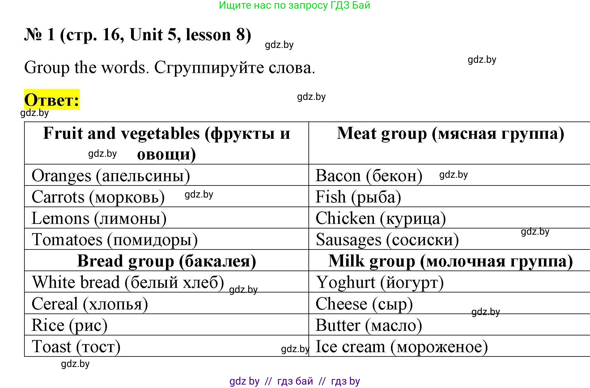 Английский язык (english), 5 класс Рабочая тетрадь (workbook), авторы: Лапицкая Людмила Михайловна (Lapitskaya Ludmila), Калишевич Алла Ивановна, Севрюкова Татьяна Юрьевна, Седунова Наталья Михайловна (Sedunova Natalia), издательство Аверсэв, Минск, 2020, оранжевого цвета, Часть 2, страница 16, номер 1, Решение