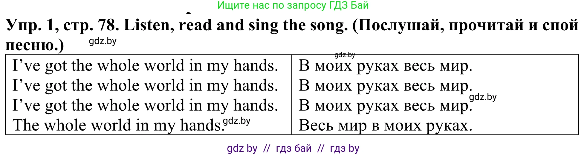 Английский язык (english), 5 класс Учебник (Student's book), авторы: Лапицкая Людмила Михайловна (Lapitskaya Ludmila), Калишевич Алла Ивановна, Севрюкова Татьяна Юрьевна, Седунова Наталья Михайловна (Sedunova Natalia), издательство Вышэйшая школа, Минск, 2020, Часть 2, страница 78, номер 1, Решение 2