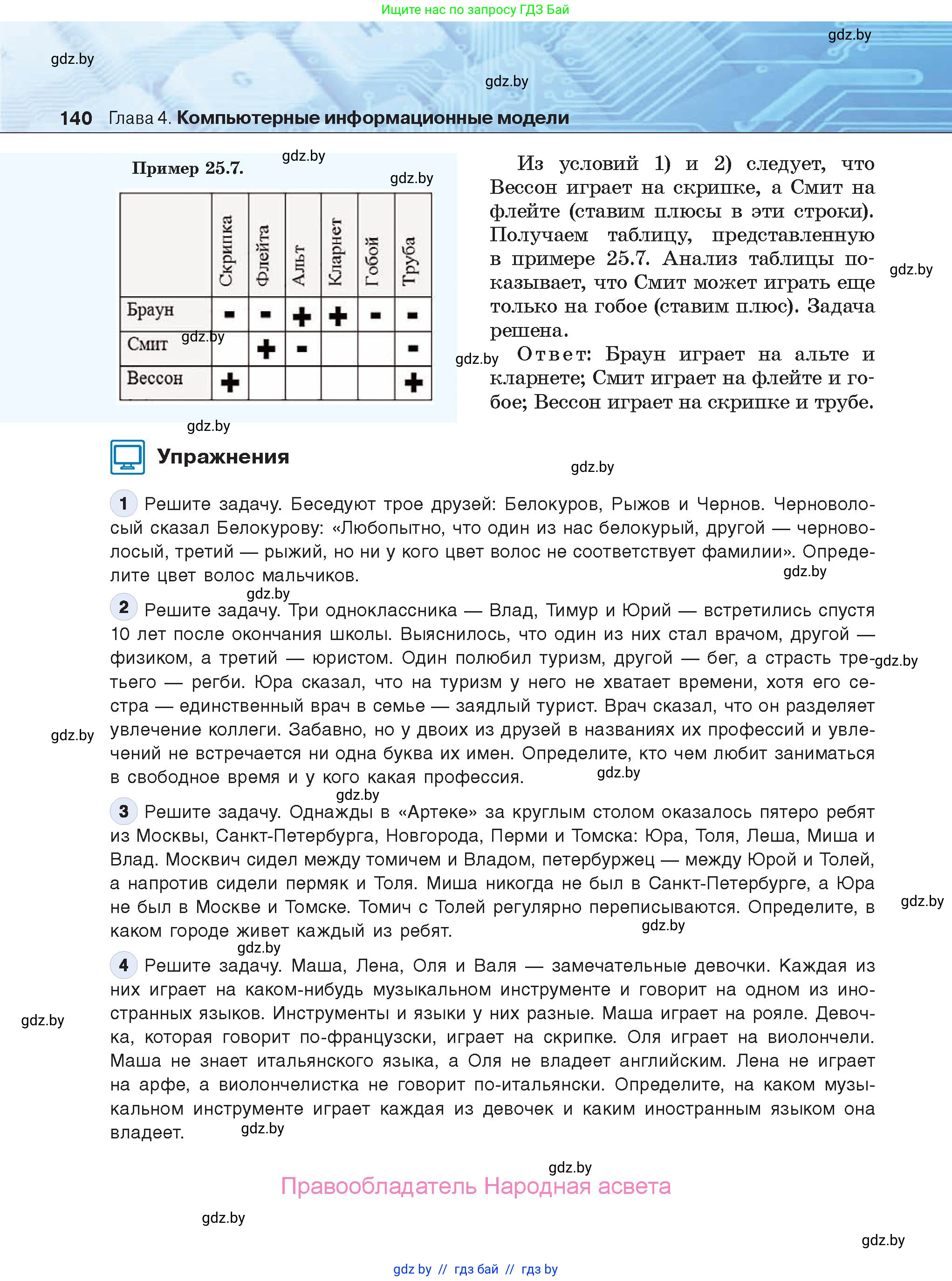Информатика, 9 класс Учебник, авторы: Котов Владимир Михайлович, Лапо Анжелика Ивановна, Быкадоров Юрий Александрович, Войтехович Елена Николаевна, издательство Народная асвета, Минск, 2019, голубого цвета, страница 140