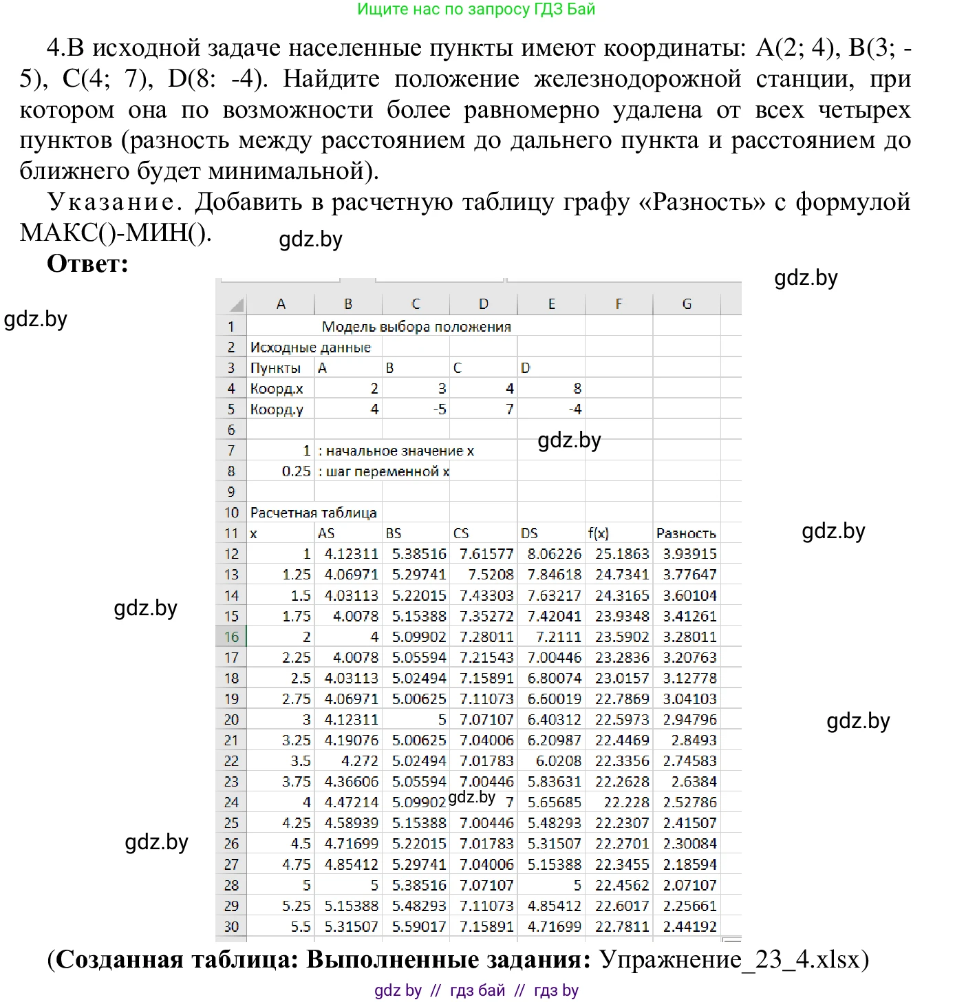 Информатика, 9 класс Учебник, авторы: Котов Владимир Михайлович, Лапо Анжелика Ивановна, Быкадоров Юрий Александрович, Войтехович Елена Николаевна, издательство Народная асвета, Минск, 2019, голубого цвета, страница 133, номер 4, Решение