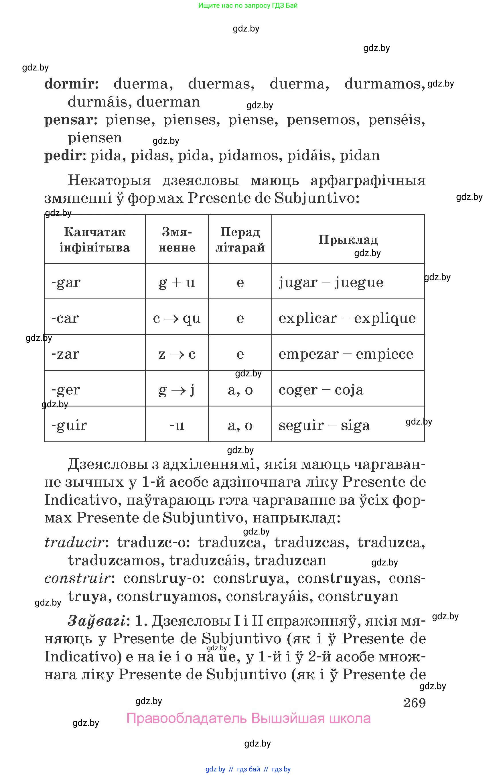 Испанский язык, 7 класс Учебник, автор: Гриневич Елена Карловна, издательство Вышэйшая школа, Минск, 2017, оранжевого цвета, страница 269